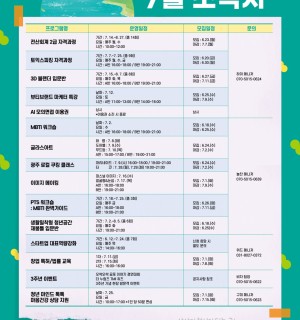 2025.7. 광주시 청년지원센터 7월 프로그램