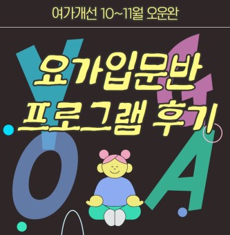 <요가입문 프로그램 후기>10~11월 오운완